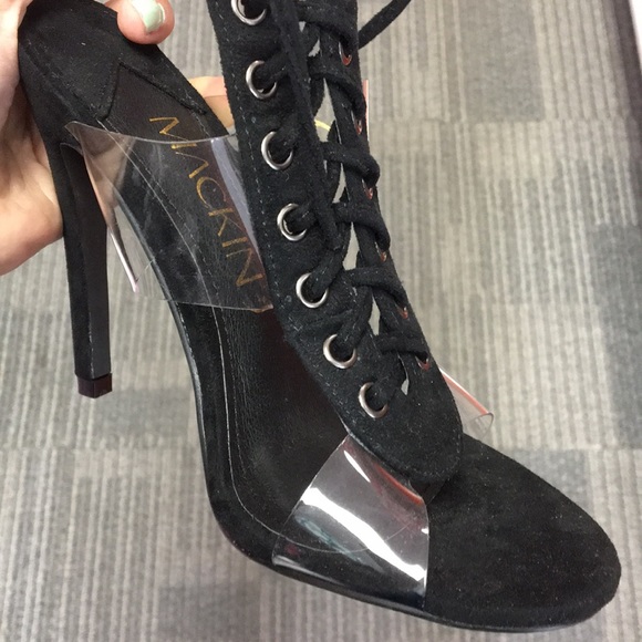 Black clear lace up heel - Picture 5 of 5